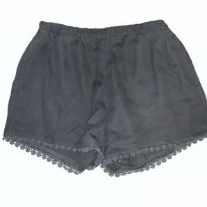 Black Brandy Melville Lace Trim Shorts